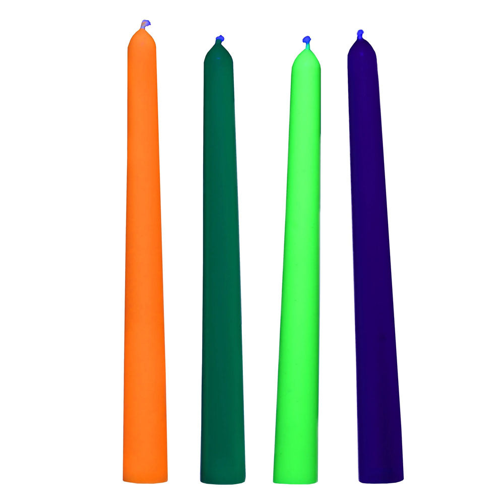 Master Series Glow Wax - UV Blacklight Reactive Drip Candles - Set of 4-AH678