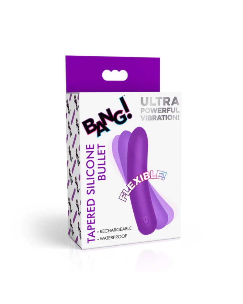 BANG! Tapered Flexible Silicone Bullet - purple