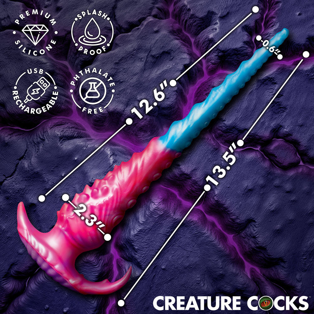 Creature Cocks Vibropus - Blue/Pink 34.3 cm USB Rechargeable Vibrating Tentacle Dildo with Wireless Remote - AH751