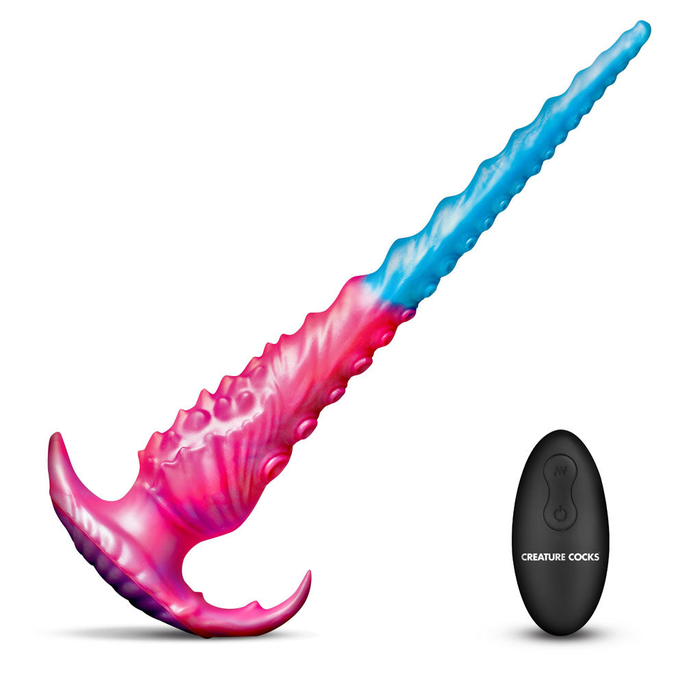 Creature Cocks Vibropus - Blue/Pink 34.3 cm USB Rechargeable Vibrating Tentacle Dildo with Wireless Remote - AH751