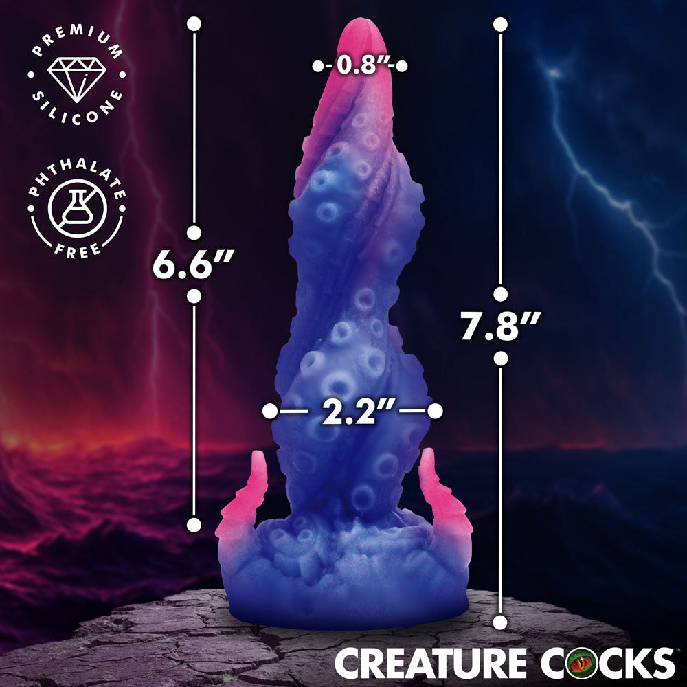 Creature Cocks Krakenar - Purple/Pink 19.8 cm Silicone Tentacle Fantasy Dildo - AH894