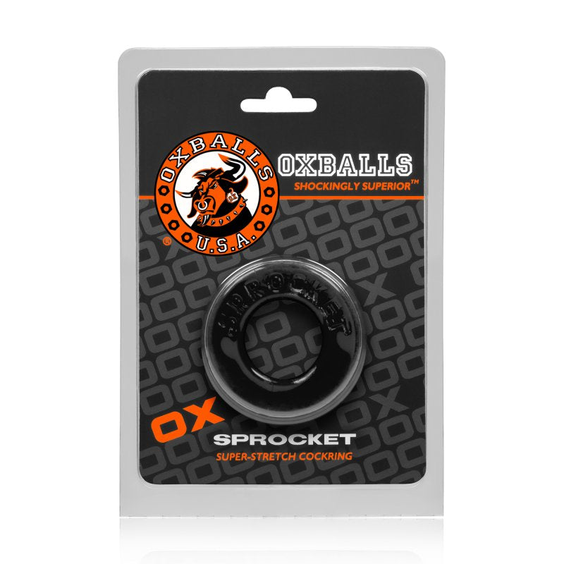 OXBALLS SPROCKET no-roll comfort cockring BLACK-AJ-1043-BLK