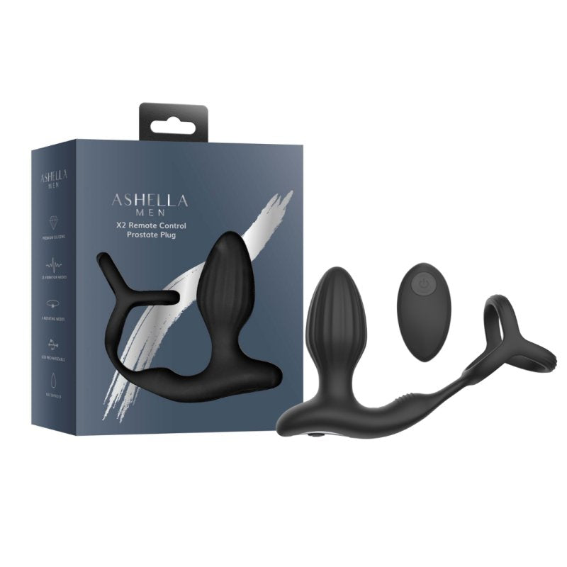 Ashella Men X2 Remote Control Prostate Plug-ASHM02