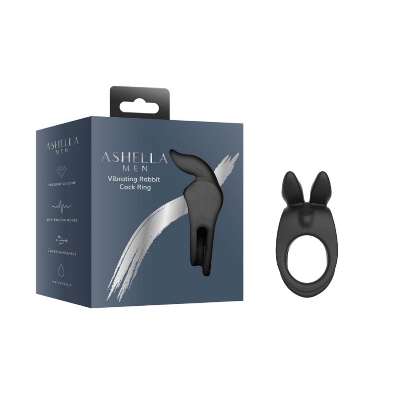 Ashella Men Vibrating Rabbit Cock Ring-ASHM08