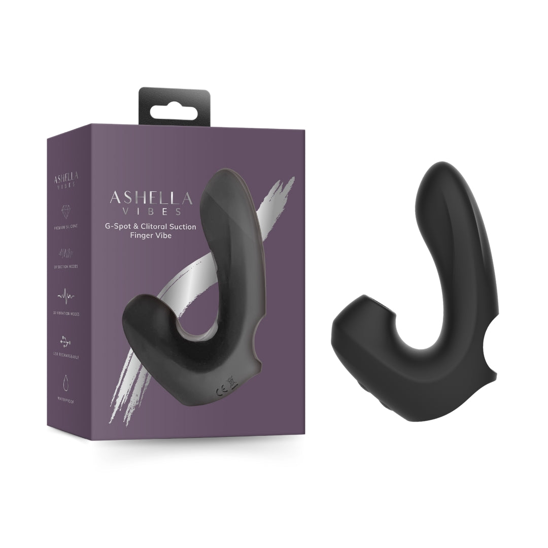 Ashella Vibes G-spot Clitoral Suction Finger Vibe