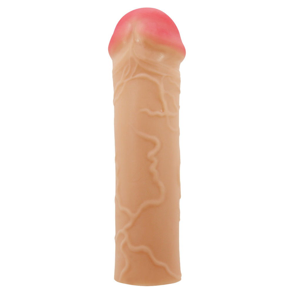 Party Up OSCAR 1 Inch Extender Sleeve - Flesh 1 Inch Penis Extender Sleeve-BI-026252-PU