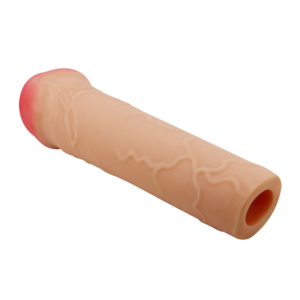 Party Up OSCAR 1 Inch Extender Sleeve - Flesh 1 Inch Penis Extender Sleeve-BI-026252-PU
