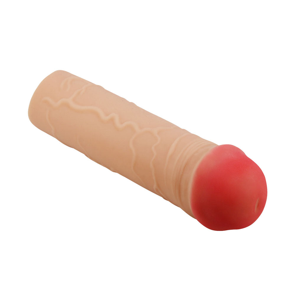 Party Up OSCAR 1 Inch Extender Sleeve - Flesh 1 Inch Penis Extender Sleeve-BI-026252-PU