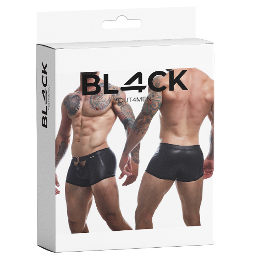CUT FOR MEN PEEKABOO MINI PANTS SMALL BLACK