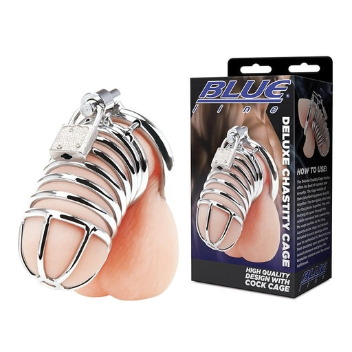 Blue Line Deluxe Chastity Cage