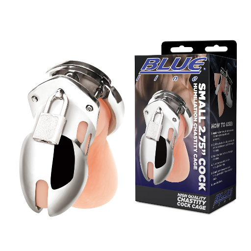 Blue Line SMALL 2.75" COCK HUMILIATION CHASTITY CAGE