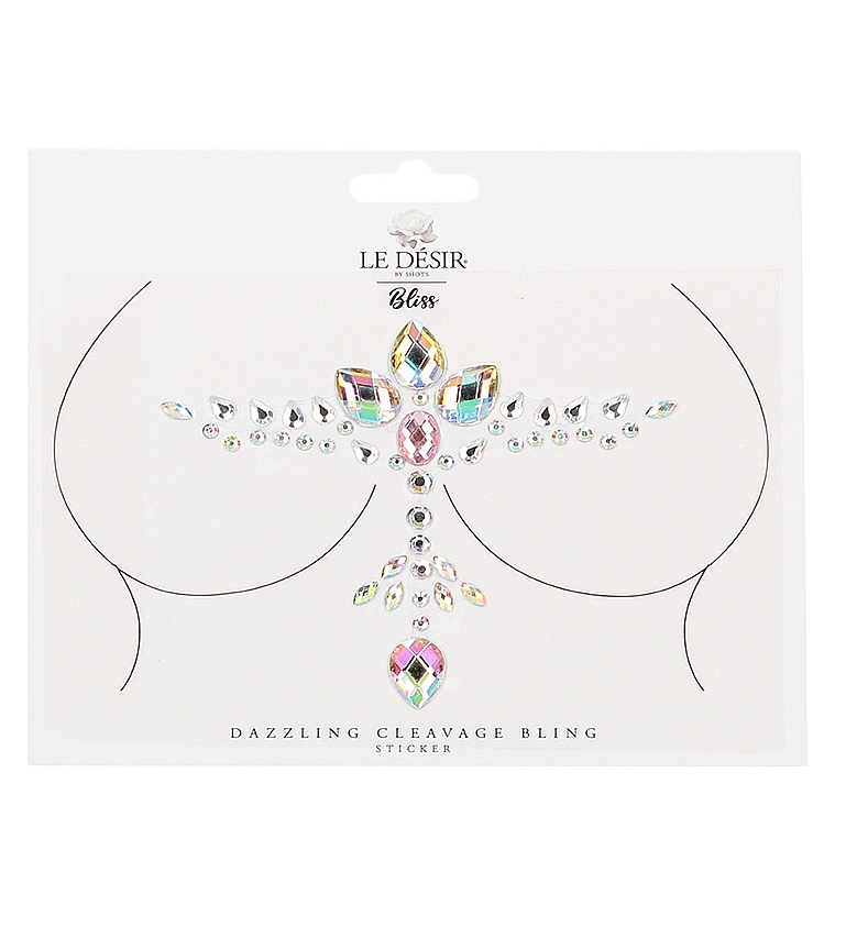 Dazzling Cleavage Bling Sticker-BLS007OPAL