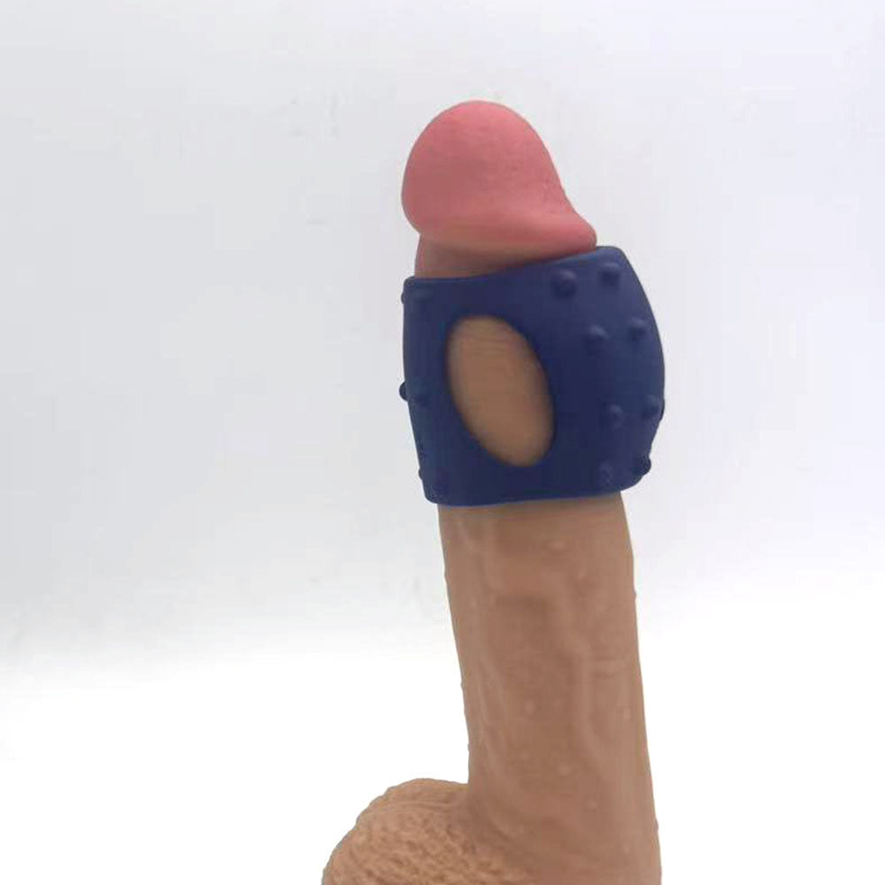 Maia ROMEO - Blue - Blue USB Rechargeable Vibrating Girth Enhancer Sleeve-BO-25-21-BLUE