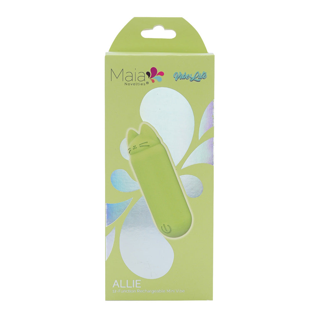Maia ALLIE - Green 7.6 cm USB Rechargeable Vibrating Bullet - BO-25-28
