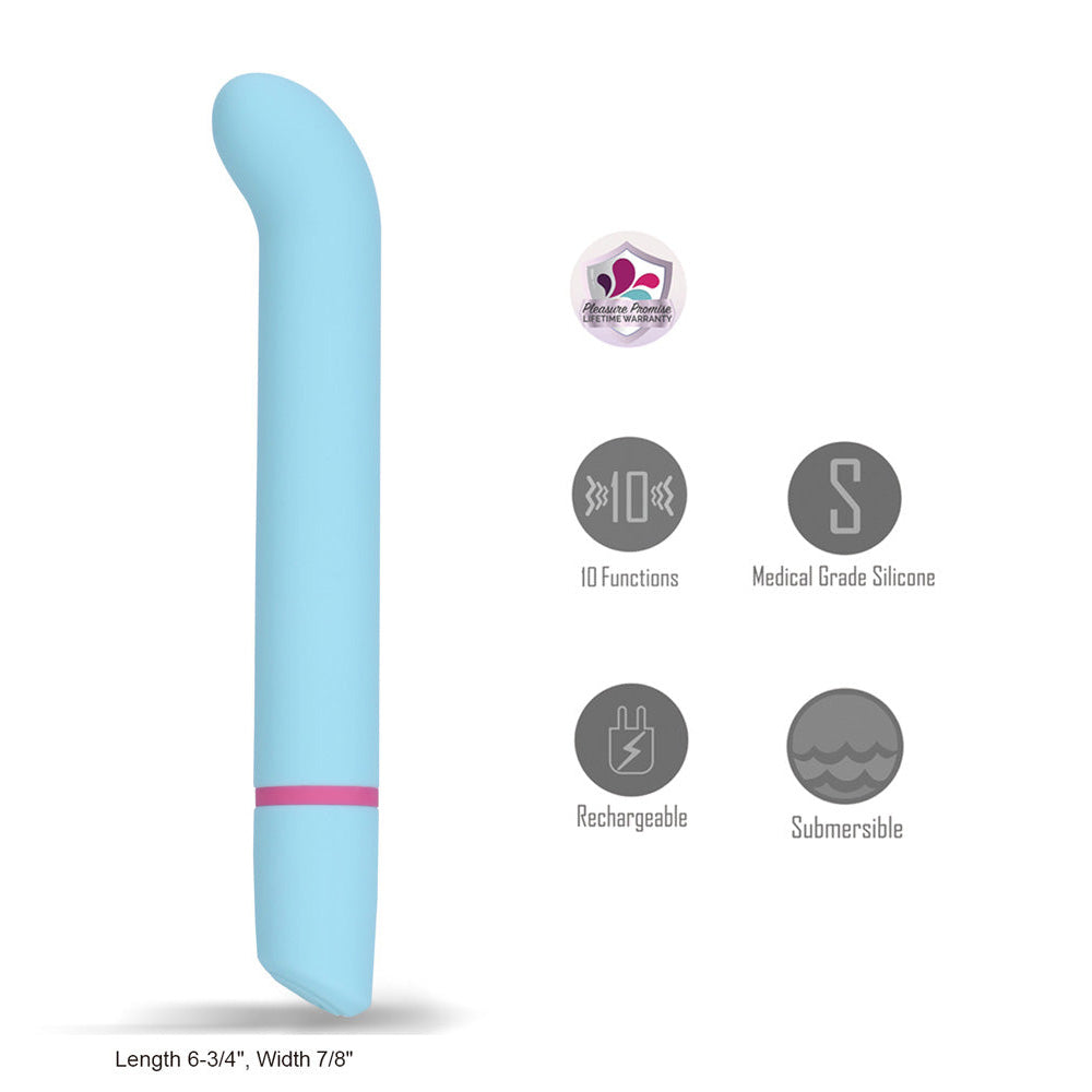 Maia MARNI - Blue 17.1 cm USB Rechargeable Vibrator - BO-26-18