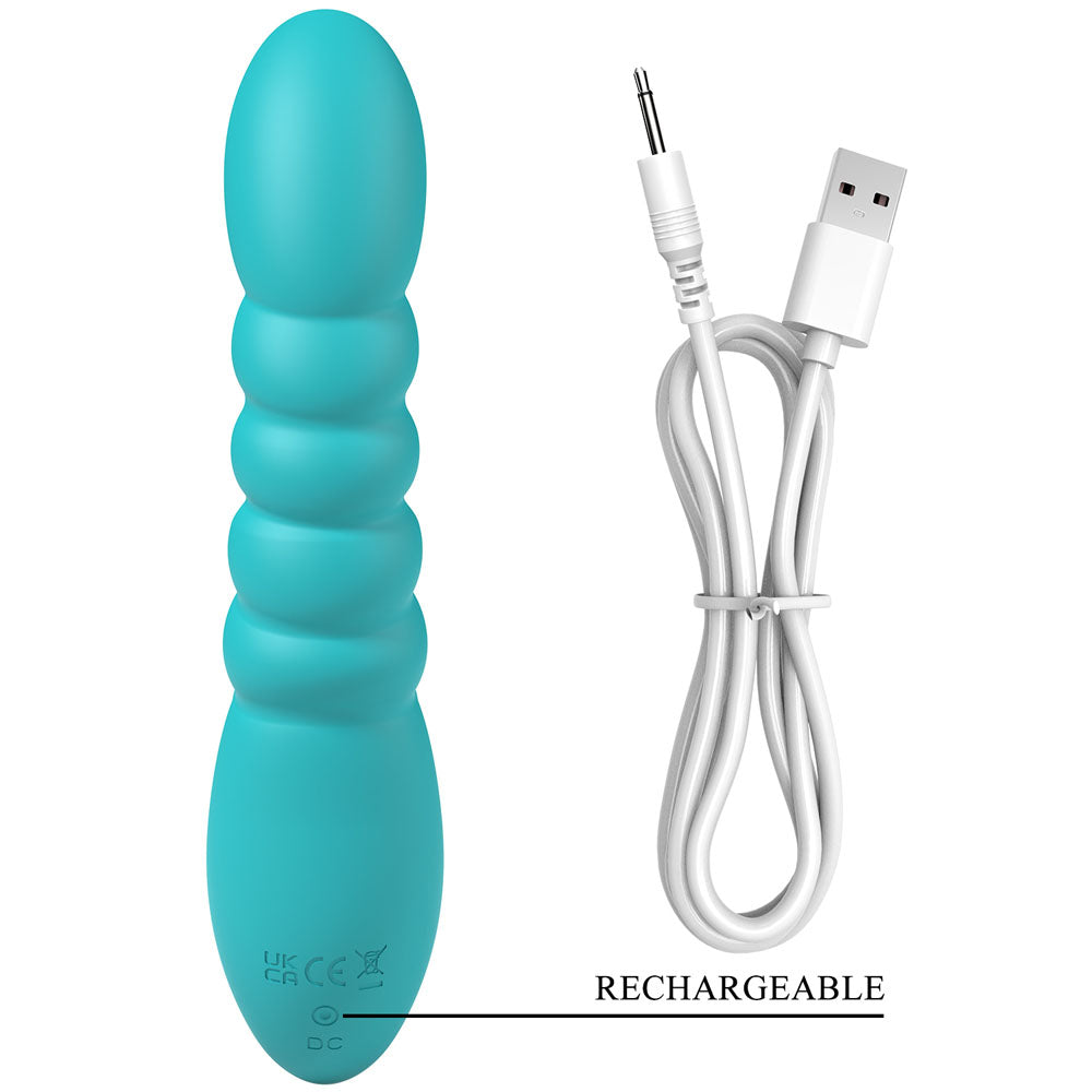 Party Up BRYNLYN - Teal - Teal 18.2 cm USB Rechargeable Rabbit Vibrator-BP-W00001-1
