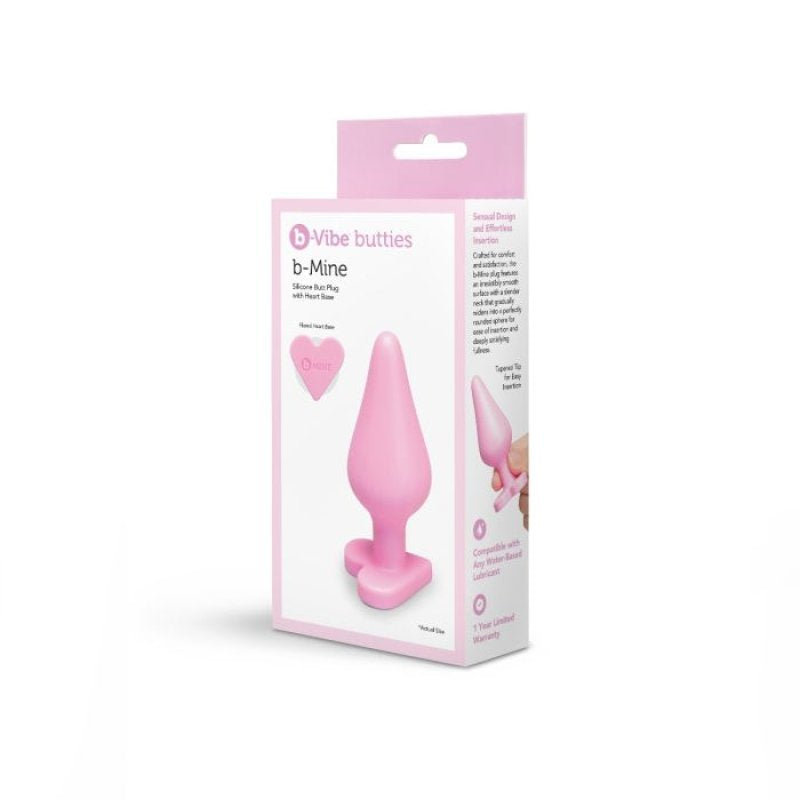 b-Vibe Butties B-Mine Silicone Heart Butt Plug-BV-091