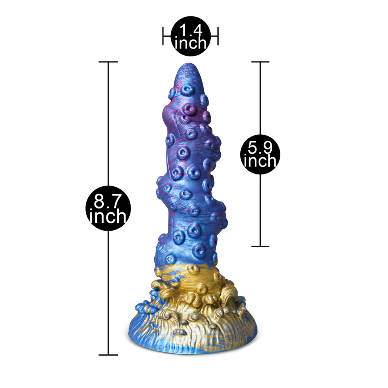 Blue Alien Dildo with Suction
