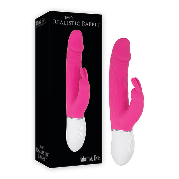 Adam & Eve Eves Realistic Rabbit - Pink 21.6 cm USB Rechargeable Rabbit Vibrator