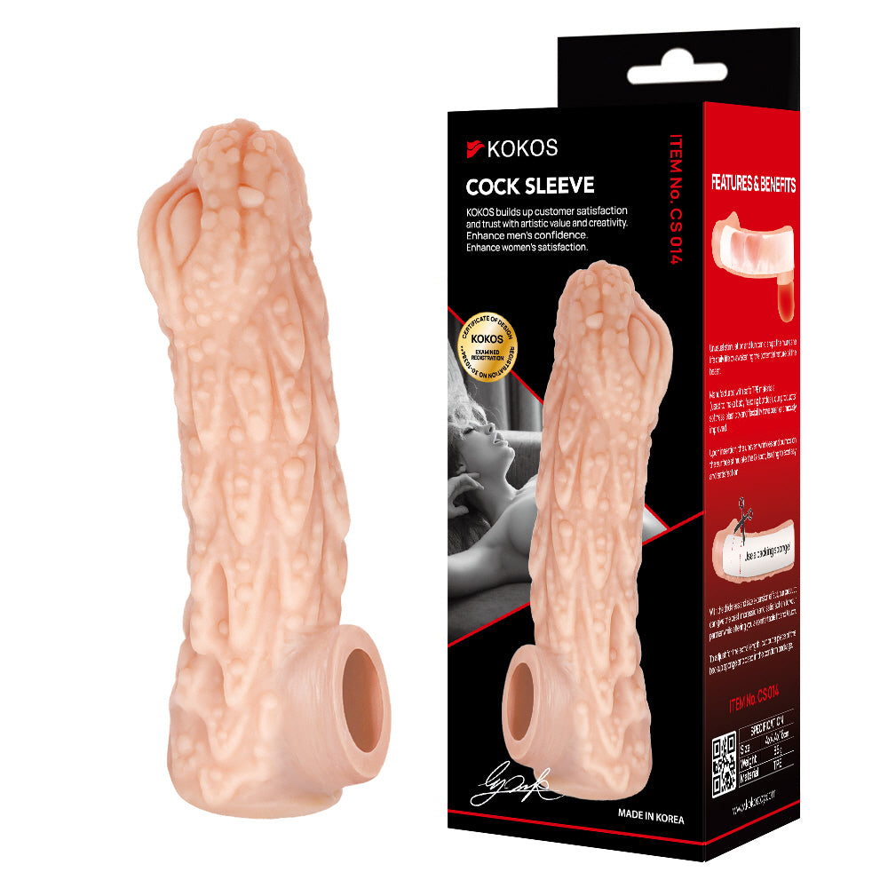 Kokos Cock Sleeve 014 - Flesh Penis Extension Sleeve - Large Size - CS.014-L