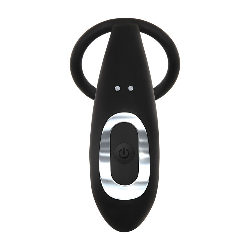 Adam & Eve Adams Rechargeable Prostate Pleaser & C-Ring - Black USB Rechargeable Anal Plug with