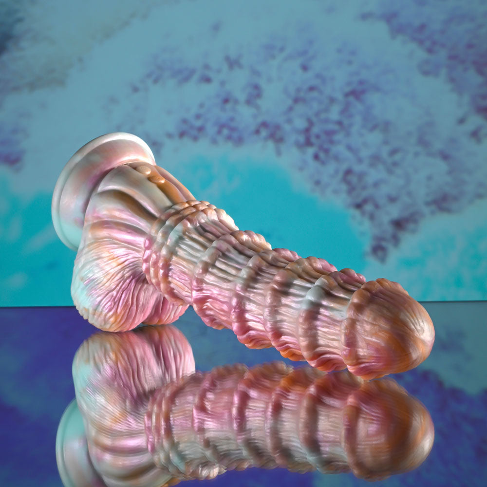 Evolved FANTASY - Multicoloured 27.6 cm USB Rechargeable Vibrating Fantasy Dildo with Remote-EN-RD-6404-2