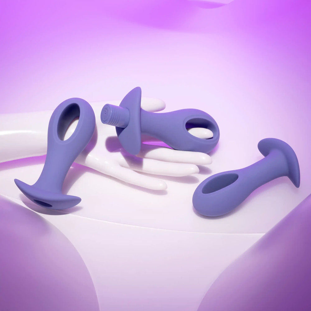 Evolved HOLE PUNCH PLUG SET - Purple Butt Plugs with Interchangeable Bullet - Set of 3 Sizes-EN-RS-5032-2