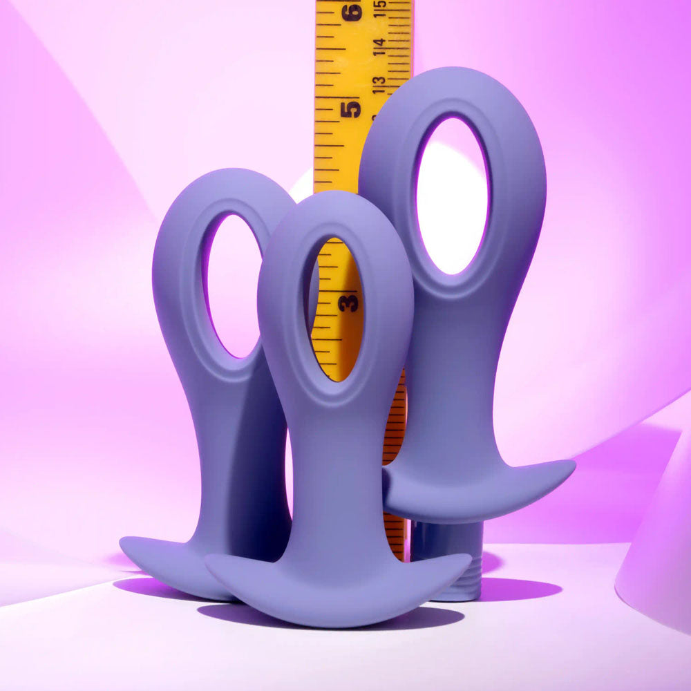 Evolved HOLE PUNCH PLUG SET - Purple Butt Plugs with Interchangeable Bullet - Set of 3 Sizes-EN-RS-5032-2