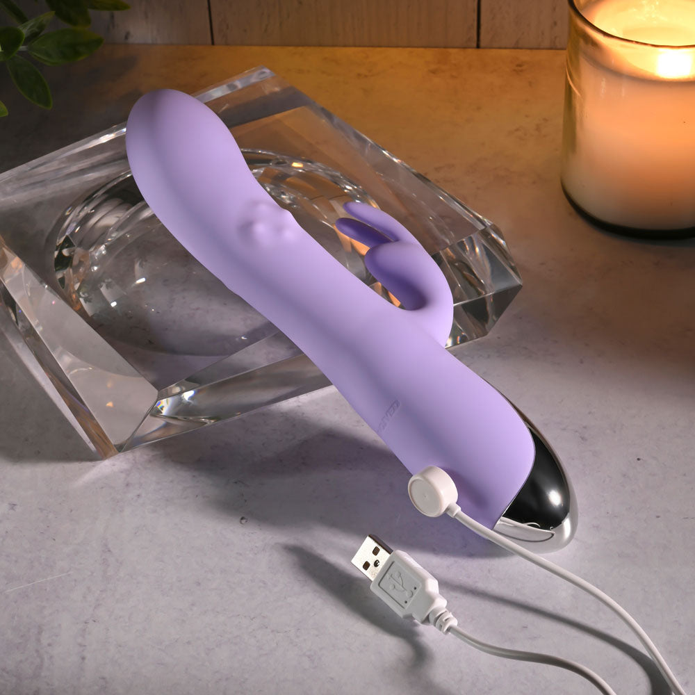 Evolved SPINDERELLA - Purple USB Rechargeable Rabbit Vibrator - EN-RS-6534-2