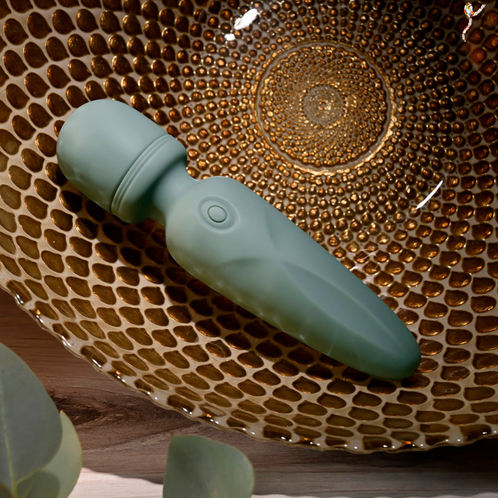 Evolved RUMBLE WAND - Olive Greeb 13.4 USB Rechargeable Mini Massage Wand-EN-RS-6848-2