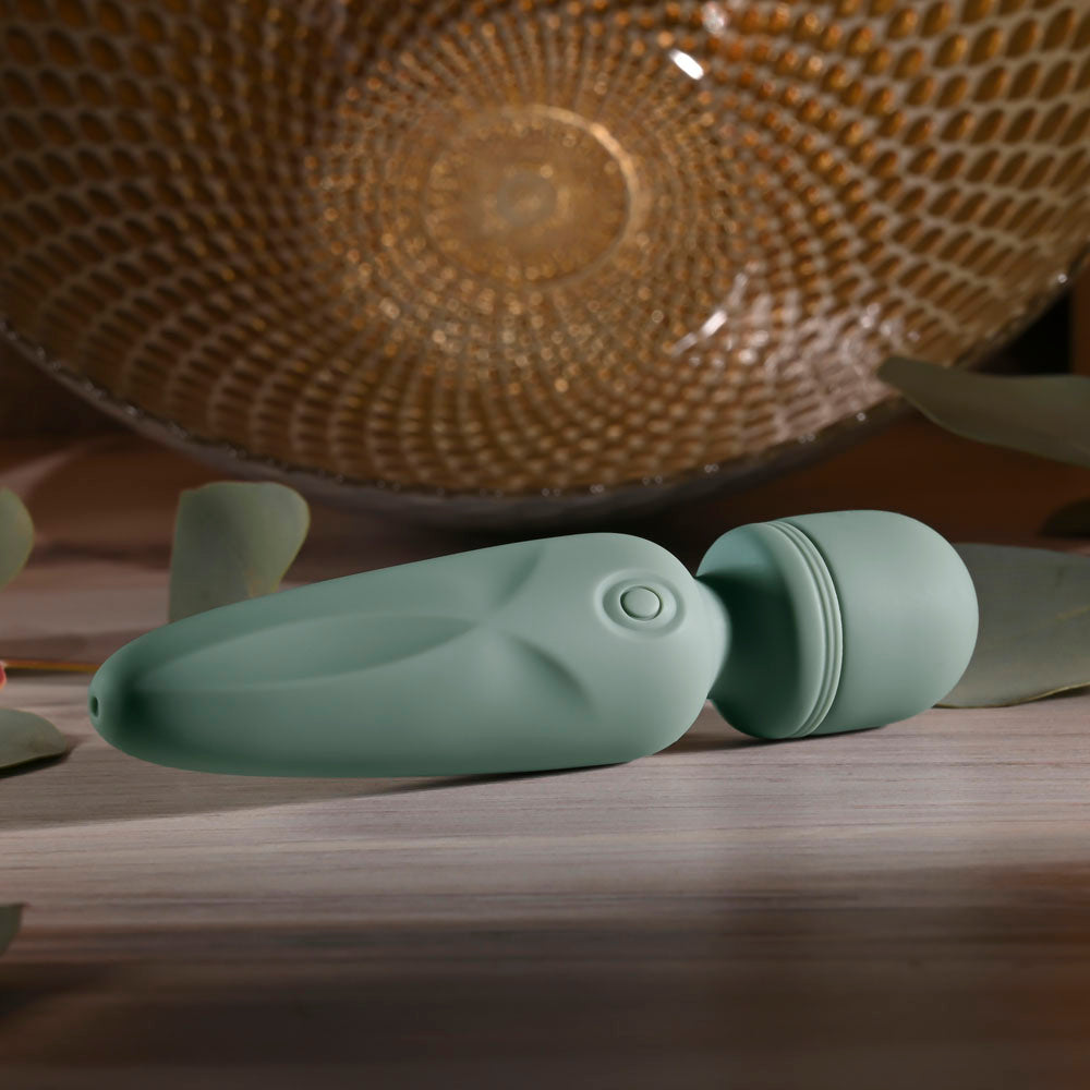 Evolved RUMBLE WAND - Olive Greeb 13.4 USB Rechargeable Mini Massage Wand-EN-RS-6848-2