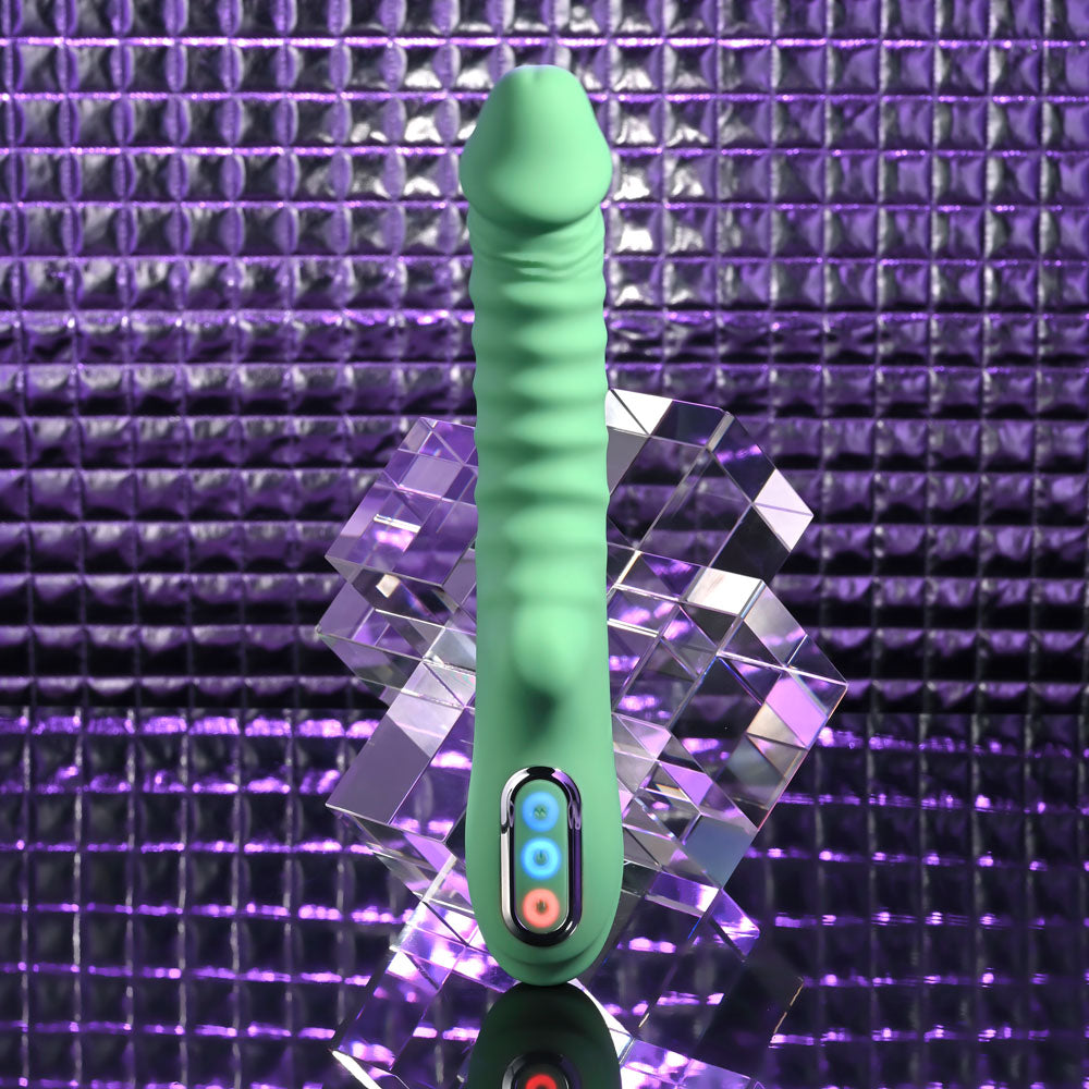 Evolved FULL THROTTLE - Mint Green 24.1 cm USB Rechargeable Vibrator-EN-RS-6909-2
