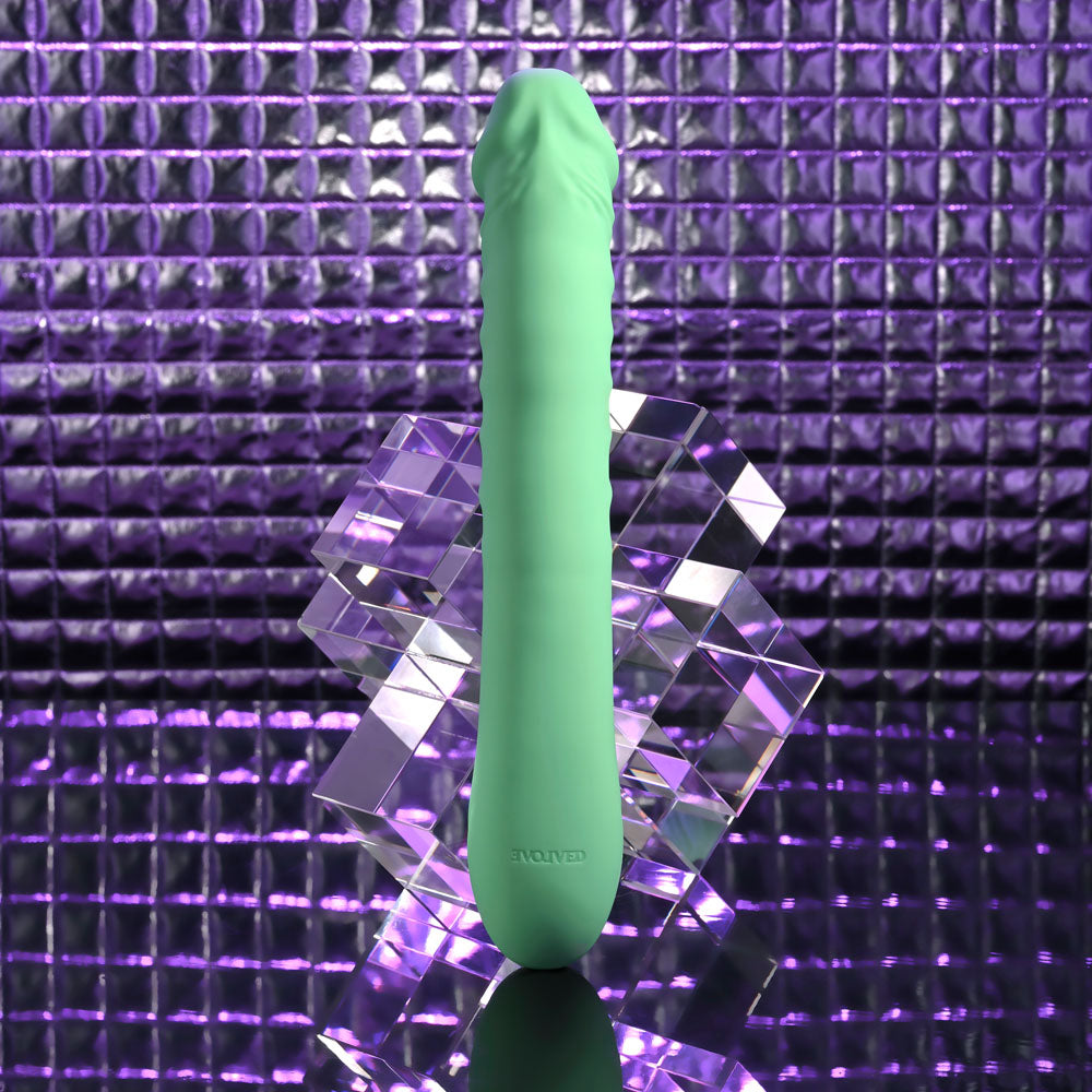 Evolved FULL THROTTLE - Mint Green 24.1 cm USB Rechargeable Vibrator-EN-RS-6909-2
