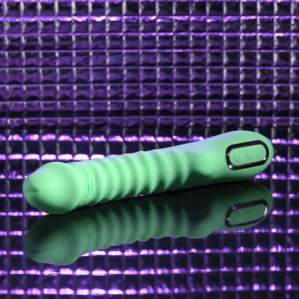 Evolved FULL THROTTLE - Mint Green 24.1 cm USB Rechargeable Vibrator-EN-RS-6909-2