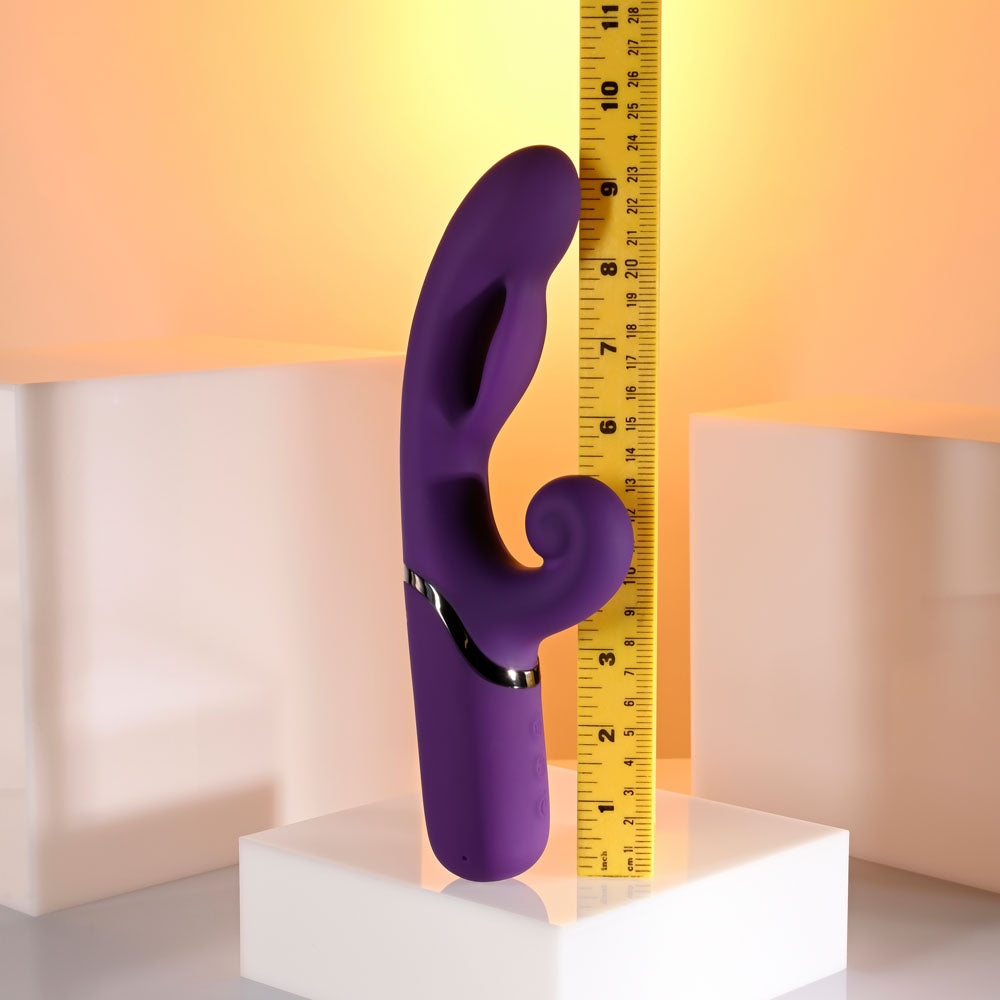 Evolved PLEASURE PUFF - Purple 24.1 cm USB Rechargeable Inflatable Rabbit Vibrator-EN-RS-7234-2