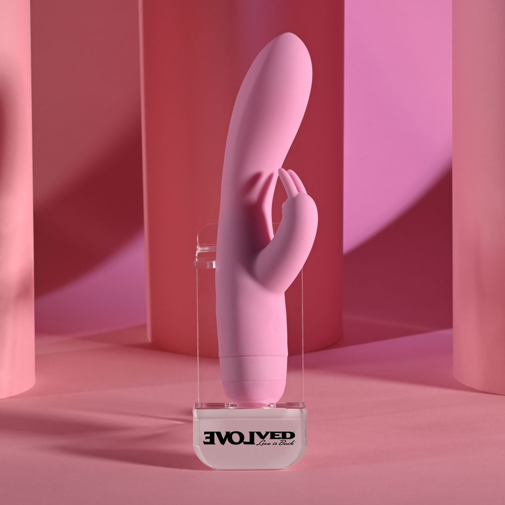 Evolved CUSHY BUNNY - Pink 19.1 cm USB Rechargeable Rabbit Vibrator - EN-RS-7289-2
