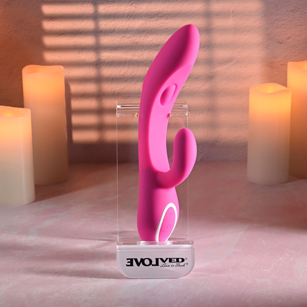Evolved G-TAPPER - Pink USB Rechargeable Rabbit Vibrator-EN-RS-7616-2