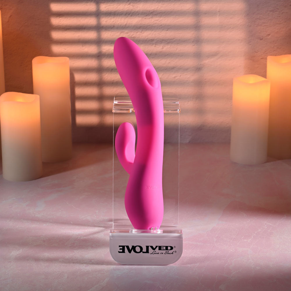 Evolved G-TAPPER - Pink USB Rechargeable Rabbit Vibrator-EN-RS-7616-2