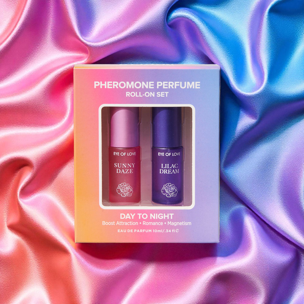 Eye Of Love Love In Bloom Pheromone Perfume Roll-On Set - Day to Night (Sunny Daze & Lilac Drea