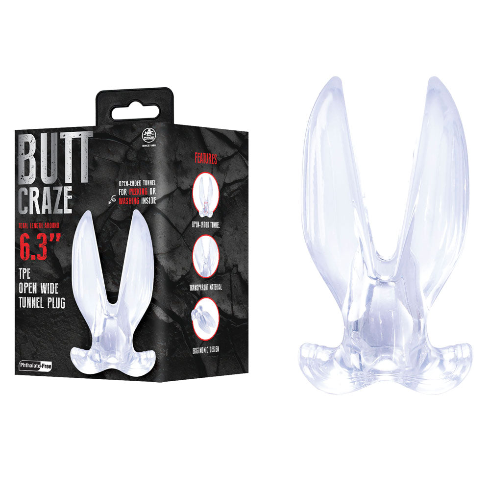 Butt Craze - Clear 16 cm Gaping Butt Plug-F06S062A00-050