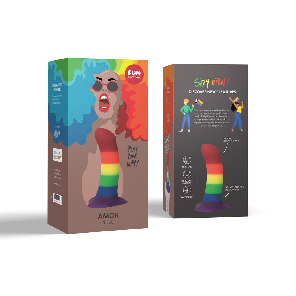 Fun Factory AMOR rainbow - Rainbow 14.6 cm Dildo-FF000846MC01