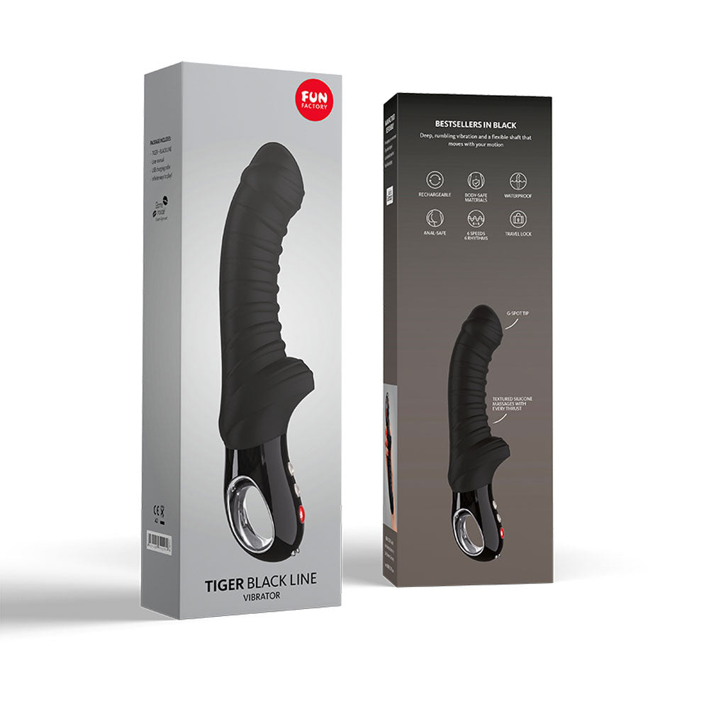 Fun Factory TIGER black - Black 22.3 USB Rechargeable Vibrator-FF000890BK01