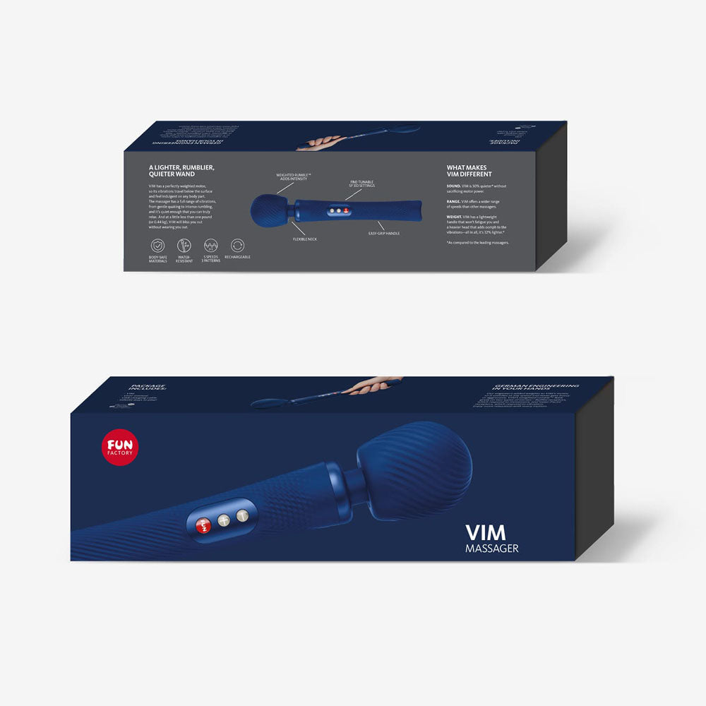 Fun Factory VIM midnight blue - Midnight Blue 31.3 cm USB Rechargeable Massager Wand-FF000897DU01