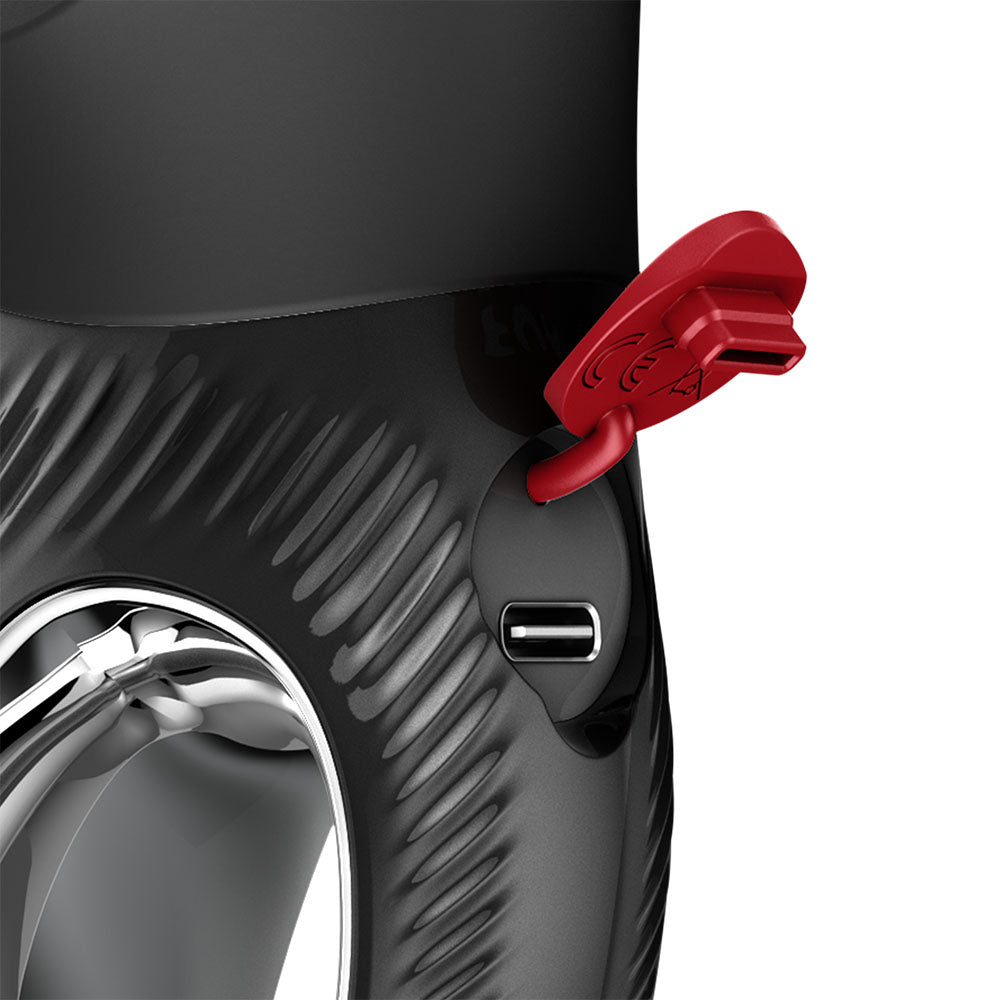 Fun Factory MISS BI Black - Black 17 cm USB-C Rechargeable Vibrator - FF000978BK01