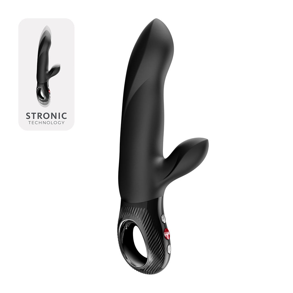 Fun Factory BI STRONIC ARC Black - Black 21.6 cm USB-C Rechargeable Thrusting Vibrator - FF001018BK01