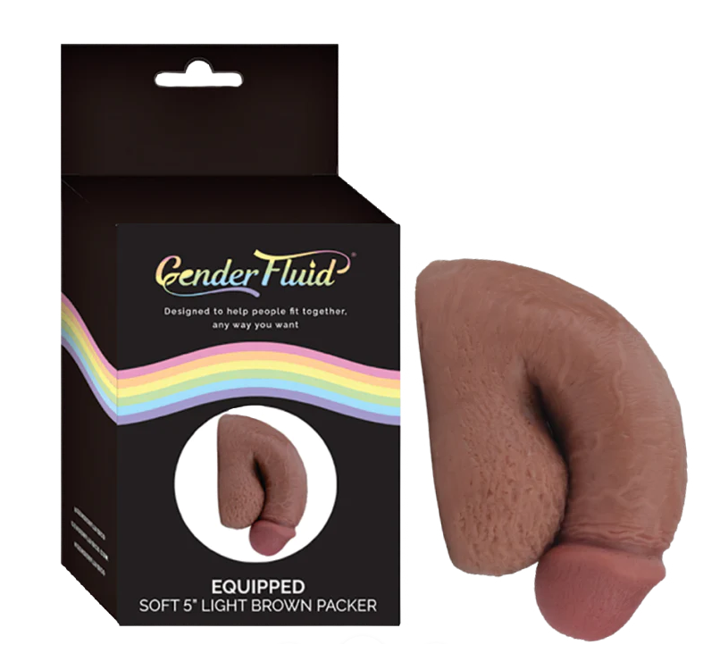 Gender Fluid Equipped Soft Packer 5" Light Brown-GF-4233
