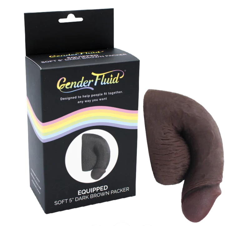 Gender Fluid Equipped Soft Packer 5" Dark Brown-GF-4240