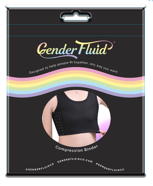 GENDER FLUID CHEST COMPRESSION BINDER BLACK 3XL