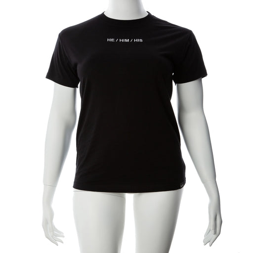 Gender Fluid Pronoun He Tee Shirt Medium Black-GF-T102