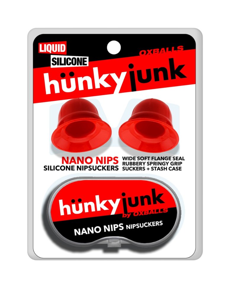 HUNKYJUNK NANO NIPS "just the tip" nipple-nubs RED SILICONE-HUJ-156-RED
